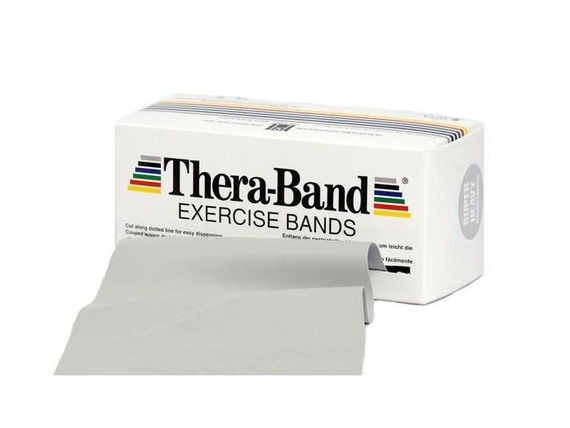 Rehabilitation tape Thera-Band 2.5m (super strong resistance - silver)