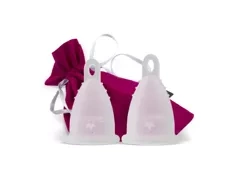 Kubeczek menstruacyjny Perfect Cup - Zero Waste zestaw transparentny