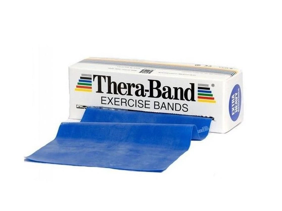 Taśma rehabilitacyjna Thera-Band 2,5m (opór ekstra mocny - niebieska)