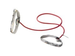 Rzemień rehabilitacyjny tubing Thera-Band z elastycznym uchwytem 1,4 m (opór średni - czerwony)