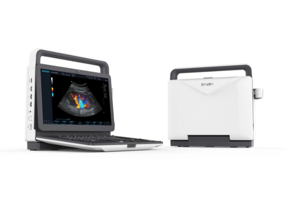 Mobilny aparat USG Zoncare M70 z głowicą liniową, convex i transwaginalną