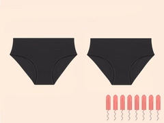 Majtki menstruacyjne Hera czarne - zestaw 2 sztuk