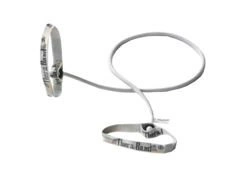 Rzemień rehabilitacyjny tubing Thera-Band z elastycznym uchwytem 1,4 m (opór super mocny - srebrny)