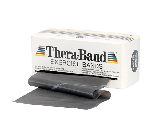 Rehabilitation tape Thera-Band 5.5m (especially strong resistance - black)
