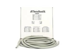 Rzemień rehabilitacyjny tubing Thera-Band 7,5 m w odcinkach (opór super mocny - srebrny)