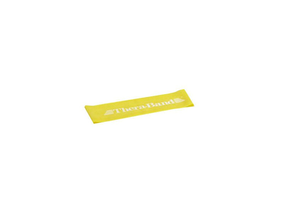 Obręcz taśmy (loop) Thera-Band mini o wymiarach 7,6 x 20,5 cm (opór słaby - żółty)