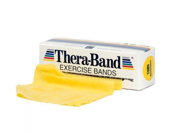 Taśma rehabilitacyjna Thera-Band 2,5m (opór słaby - żółta)